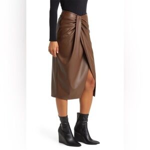 Open Edit Chic Brown Pencil Skirt Size Small